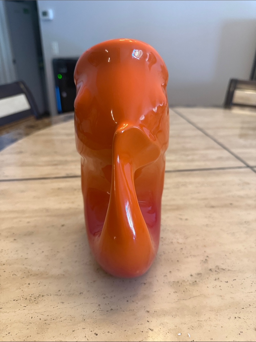 Gurgle pot red ombré ceramic pitcher - Picture 7 of 10